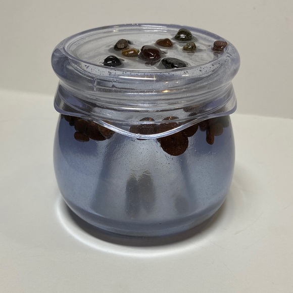 Handmade Other - Puddin Jar Small Resin Semi Clear Rock Homemade Screw Lid Container NWOT